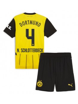 Borussia Dortmund Nico Schlotterbeck #4 Replika Hemmakläder Barn 2024-25 Kortärmad (+ byxor)